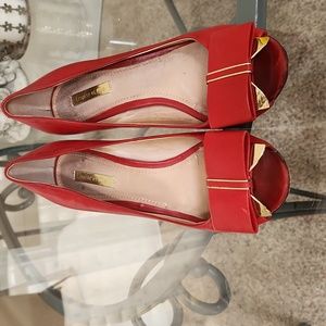 Louise et Cie size 81/2 red leather heels